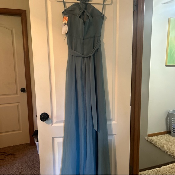 Kennedy Blue halter bridesmaid dress - Picture 3 of 8